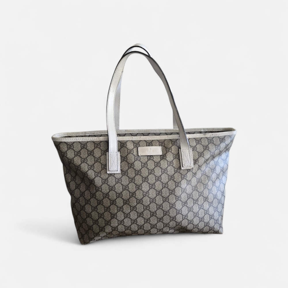 Gucci Gray Monogram Tote Bag